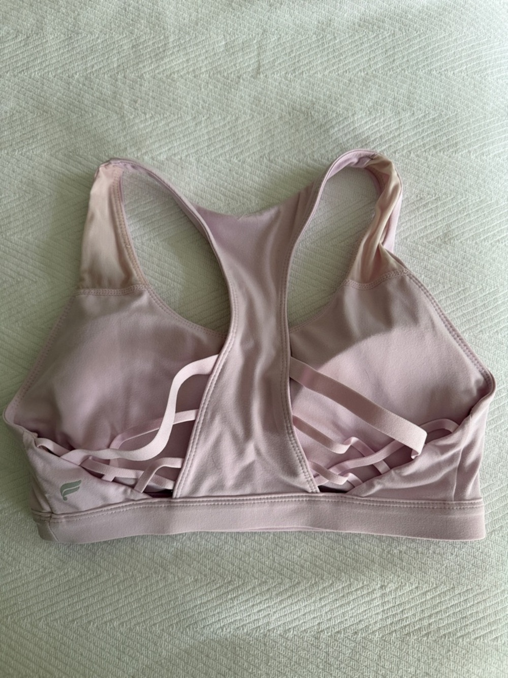 Fabletics Light Pink Racerback Sports Bra - Picture 2 of 2